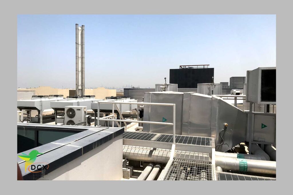 DCX Technologies data center customer chillers facility roof top
